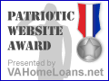 Patriotic Web Site Award by VAHome Loans.net 